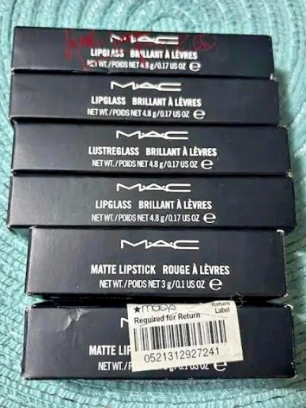 MAC Lipglass and Matte Lipstick Assorted Boxes Lot of 6